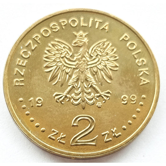 2 zł 1999 - 500. rocznica urodzin Jana Łaskiego