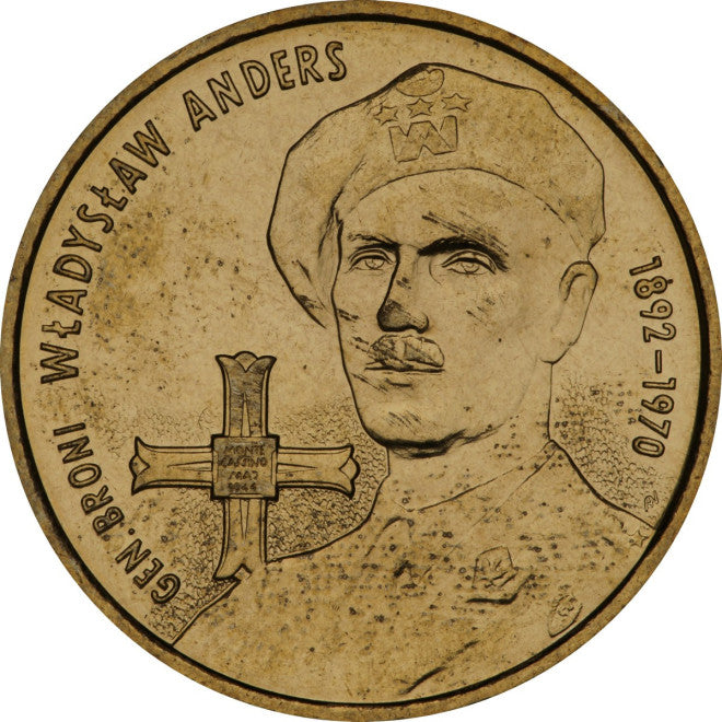 2 zł 2002 - Generał broni Władysław Anders (1892-1970)