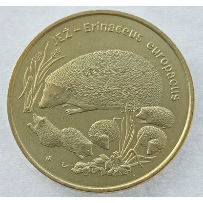 2 zł 1996 - Zwierzęta świata: Jeż (łac. Erinaceus europaeus)