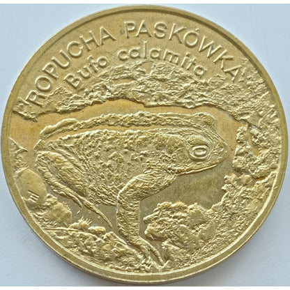 2 zł 1998 - Zwierzęta świata: Ropucha paskówka