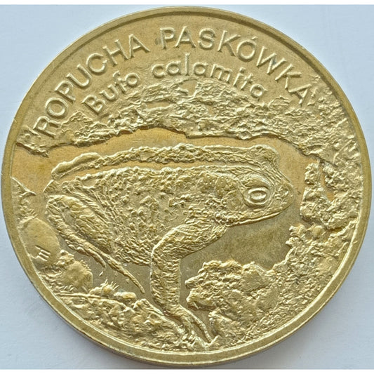 2 zł 1998 - Zwierzęta świata: Ropucha paskówka