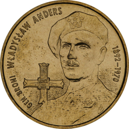 2 zł 2002 - Generał broni Władysław Anders (1892-1970)