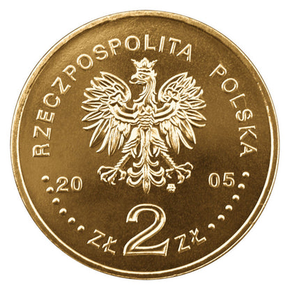 2 zł 2005 - Dzieje złotego: Żaglowiec (2 zł i 5 zł z 1936 r.)