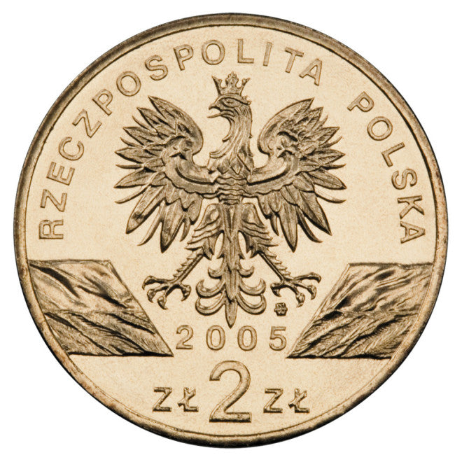 2 zł 2005 - Zwierzęta świata: Puchacz (łac. Bubo bubo)