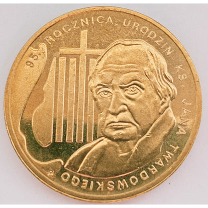 2 zł 2010 - 95. rocznica urodzin ks. Jana Twardowskiego