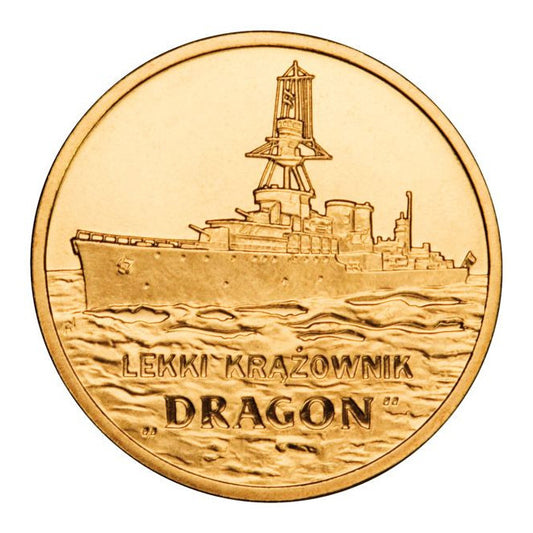 2 zł 2012 - Polskie okręty: Lekki krążownik „Dragon”