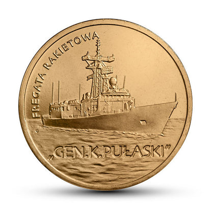 2 zł 2013 - Polskie okręty – Fregata rakietowa „Gen. K. Pułaski”