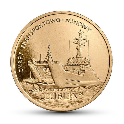 2 zł 2013 - Polskie okręty: Okręt transportowo-minowy „Lublin”