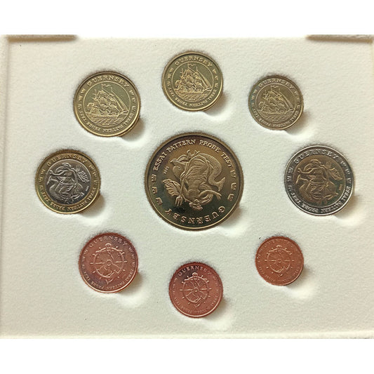 Guernsey zestaw euro i eurocent (wzór) 2004
