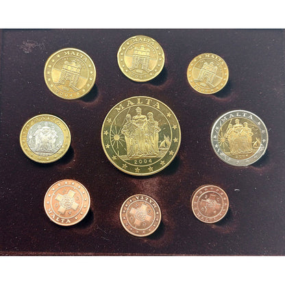 Malta zestaw euro i eurocent (wzór) 2004