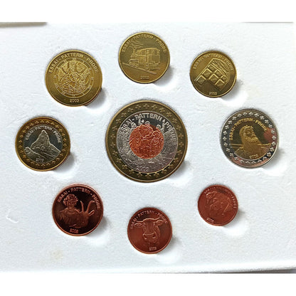 Szwajcaria zestaw euro i eurocent (wzór) 2003